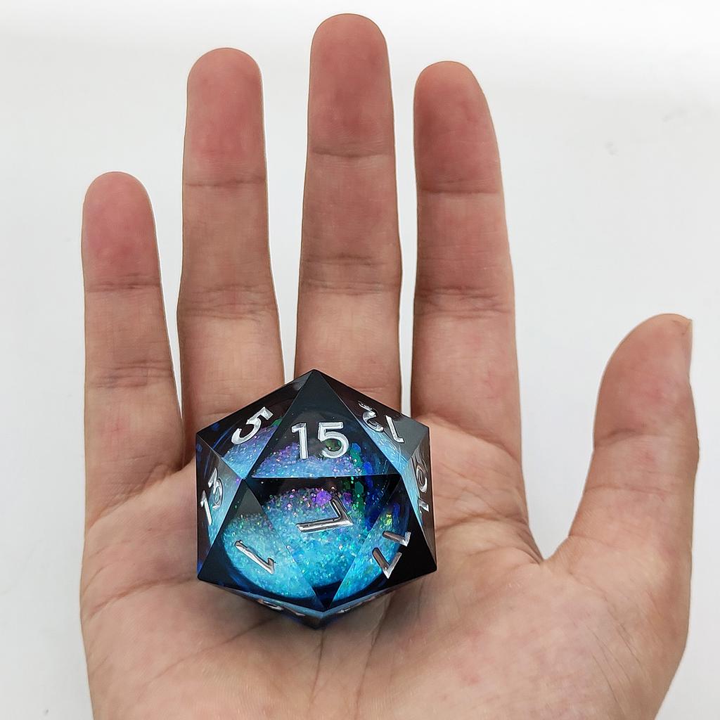 20-Sided Resin Quicksand Dice 35Mm Liquid Core Dnd Dungeons & Dragons Trpg Board Game Dice D20