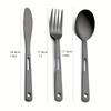 6-Piece Stainless Steel Outdoor Tableware Set Durable Portable and Easy To Clean Cutlery for Camping Picnic