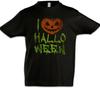 I Love Halloween Kids Boys T-Shirt Pumpkin Nightmare Face Witch Black Magic
