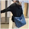 Vintage Denim Handbag Women Retro Grunge Print Punk Casual Crossbody Bags Female Harajuku  Messenger Bag Aesthetic