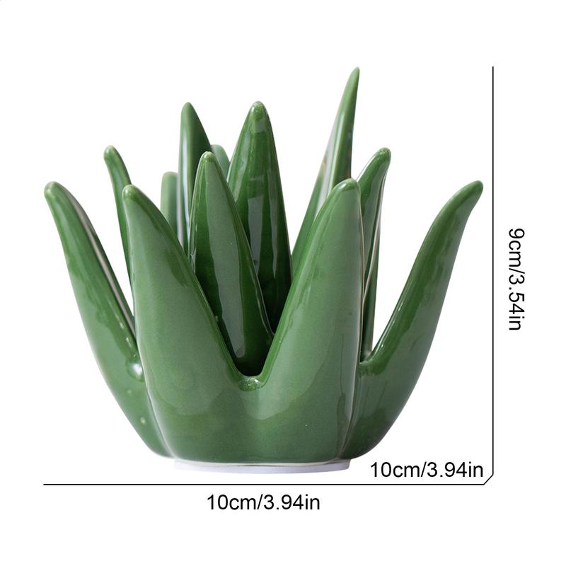 Ceramic Aloe Ring Holder Jewelry Display Tray Cactus Ring Dish Creative Trinket Organizer Bracelets Plate Necklace Earrings