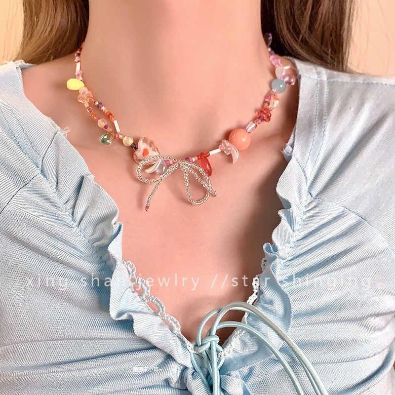 Light luxury elegant pearl water drop fringed rhinestone collarbone chain fashion temperament celebrity high sense necklace new trend