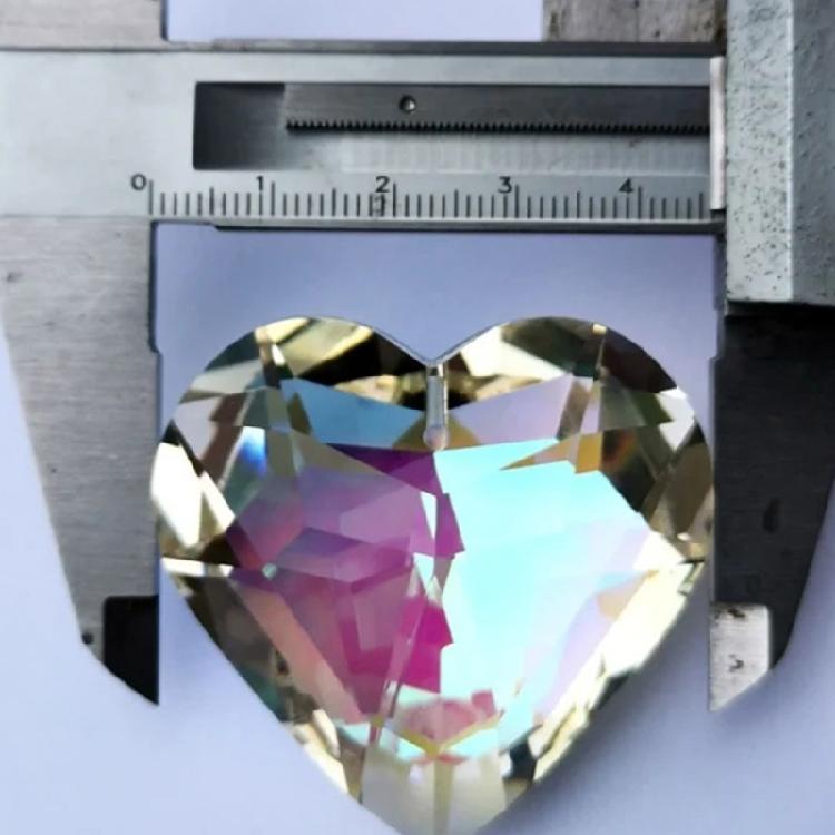 Crystal Heart-shaped Prism Crafts Window Door Ornaments Chandelier Rope Pendant