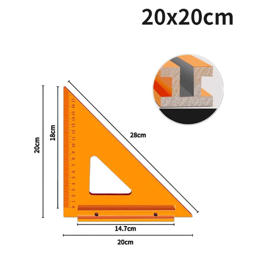 Triangle Ruler Woodworking Measurement Tool Carpenters Square Protractor Precise Right Angle Measuring Ruler Metric Angle Ruler