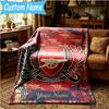 Custom Name Monaco Crest Emblem Blanket Bedding Blanket for Women Men, Soft Throw Blankets for Couch,Bed, Picnic, Christmas Gifts