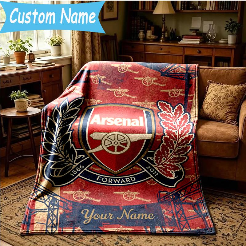 Custom Name Monaco Crest Emblem Blanket Bedding Blanket for Women Men, Soft Throw Blankets for Couch,Bed, Picnic, Christmas Gifts