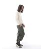Seinteukeulu Two-Layer Wide Cargo Jogger Pants W2-308J Khaki