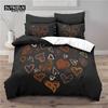 Luxury 3D Golden Heart Print Home Living Comfortable Duvet Cover Pillowcase Kid Bedding Set Queen and King EU/US/AU/UK Size