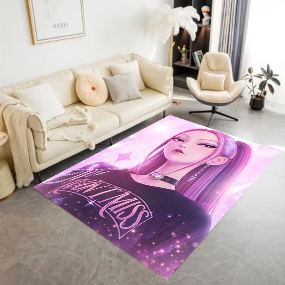 Fantasy Warrior Trio Area Rug Suitable for Living Rooms Bedrooms Game Room Dormitory Anti-slip Rug Anime Office Decor Best for Christmas