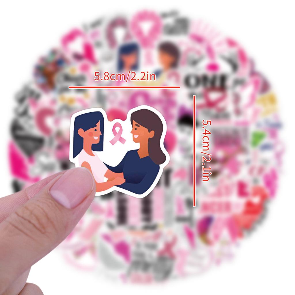 60 New Red Ribbon Red Ribbon Doodle Stickers Suitcase Notebook Water Cup Waterproof Stickers