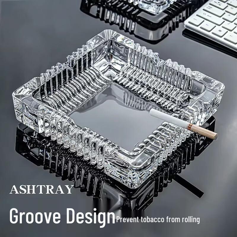 Miaojiayi Square Glass Ashtray Set