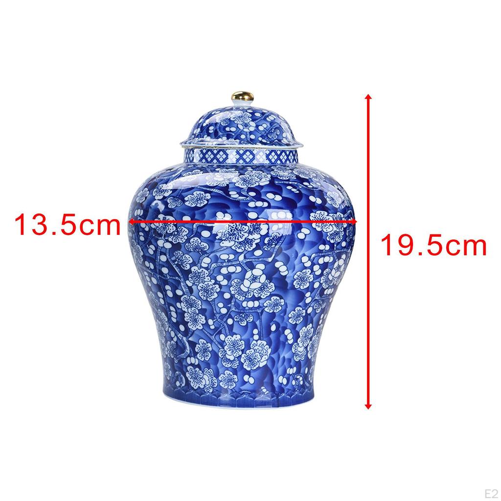 Mandarinenpflaumen-Keramikvase, Ingwerdose mit Deckel, Blumenarrangement, Geschenk für Hochzeiten, Partys,