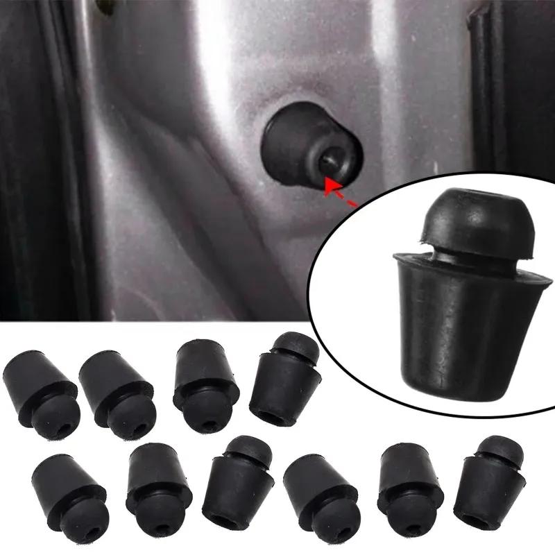 4/30pcs Car Door Shock Absorbing Gasket Black Rubber Pads Car Door Dampers Sticker Car Trunk Rear Door Anti Shock Accessories