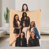 Katseye Kpop Flannel Blankets Winter  Soft Durable Bedding Throws for Children Outdoor Graphic Bedspread Sofa Bed Cover