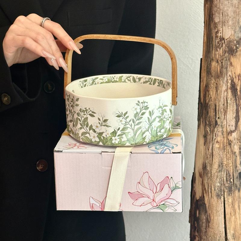 

Оригинальный нишевый дизайн Sense Османтус Портативная фруктовая корзина Керамическая фруктовая тарелка Хранение сухофруктов Тарелка для закусок к послеполуденному чаю Изысканная No Specifications