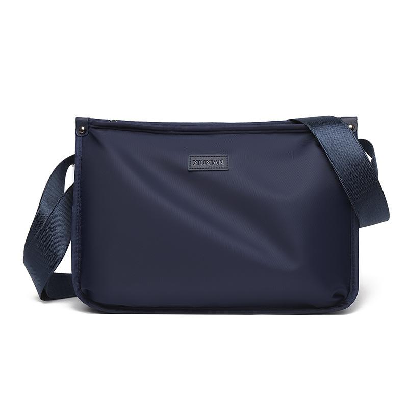 Business Bag Men s Lightweight Oxford Multi-Layer Shoulder Bag Commuter Crossbody Bag синий