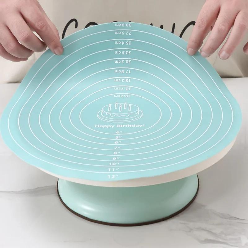 1/3Pcs Food-grade Silicone 30cm Circular Pad Kneading Mat Placemat Kitchen Baking High Temperature Resistant Non-Slip Dough Mat