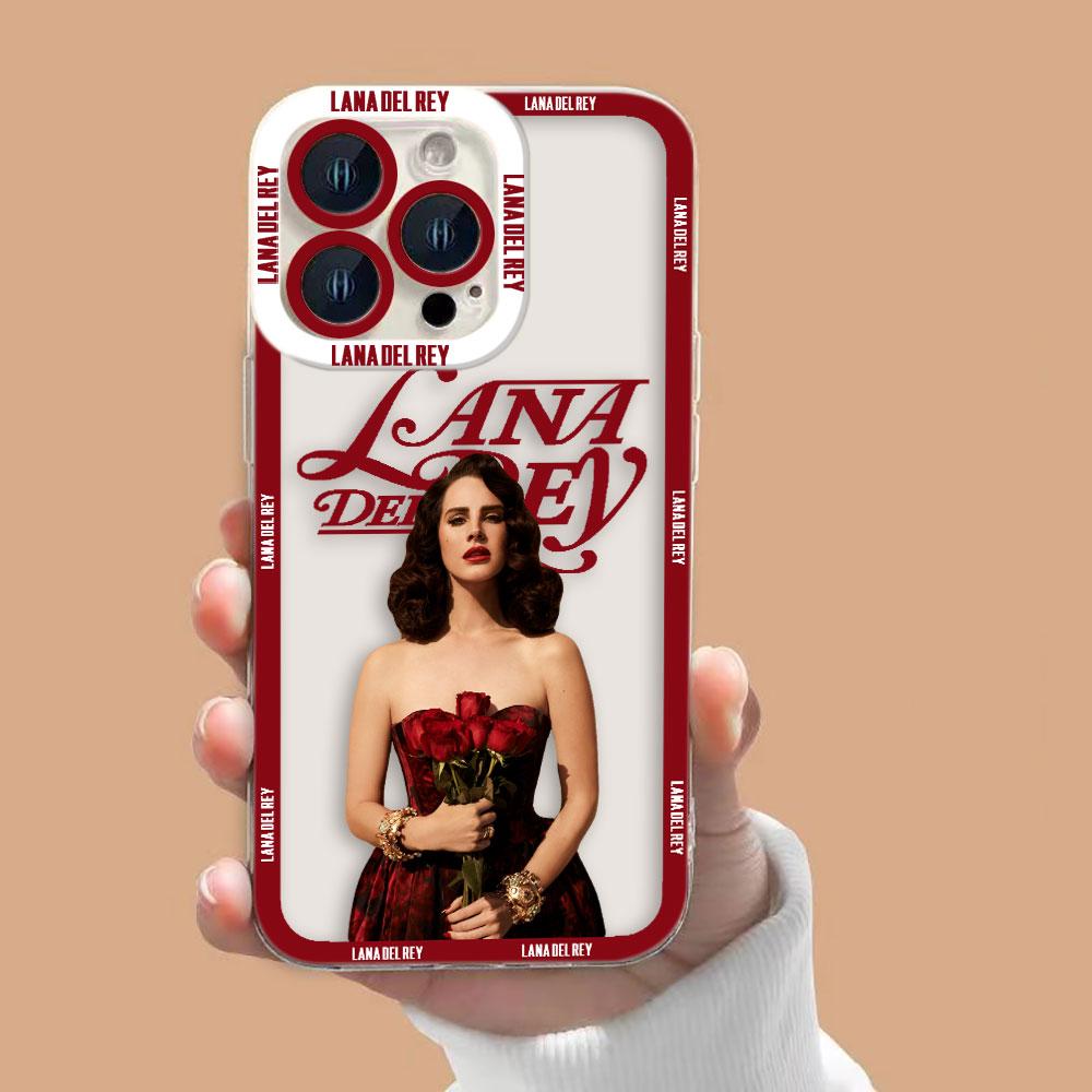 Singer L-Lana Del Rey Cover Clear Phone Case For iPhone Apple 17 17E AIR 16E 16 15 14 12 13 11 Pro 8 7 Plus Max TPU Case Shell