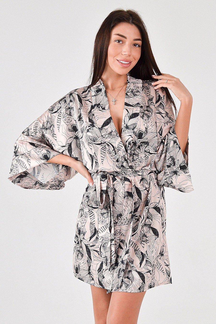 

Халат Leinle (85734) 40(XS) прозорий колір чорний