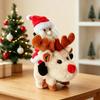 Musical Santa Riding Reindeer Toy Animated Musical Electric Xmas Ornament  Home Display