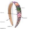 Solid Color Crystal Flower Full Diamond Headband Baroque Style Trendy Versatile Prom Party Hair Accessory