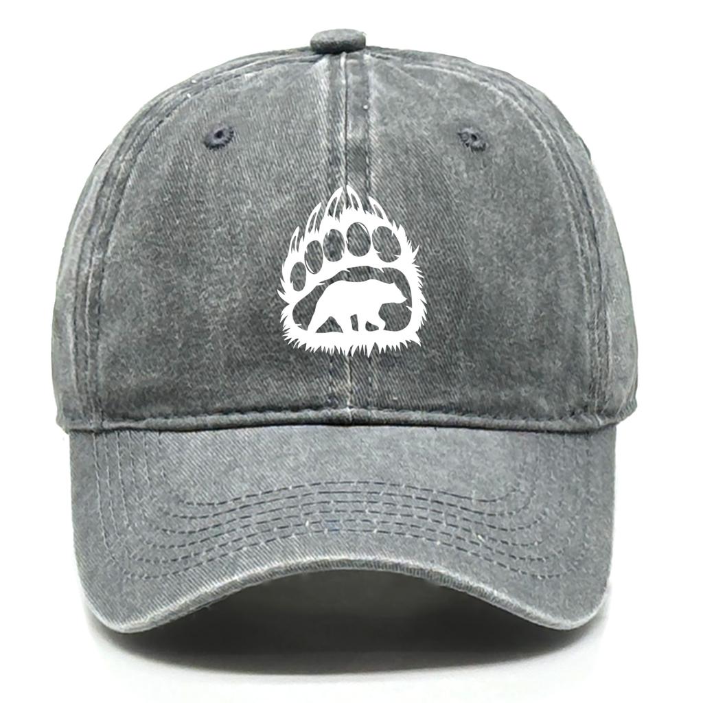 White Bear Paws Print Adjustable Baseball Hat Take Care Of Bears Cotton Caps For Woman Vintage-Inspired Simple Snapback