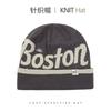 Fashion knitted hats men's and women's autumn and winter warm ear protection letter cold hat outdoor versatile big head circumference wool hat