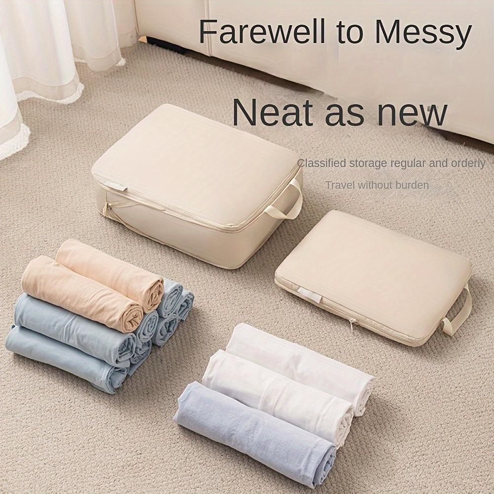 [Easy-Clean] Compression Packing Cubes | 6pcs Set | Polyester | Easy-Clean, Lightweight | Travel Organizer | Luggage and Clothes Sorting