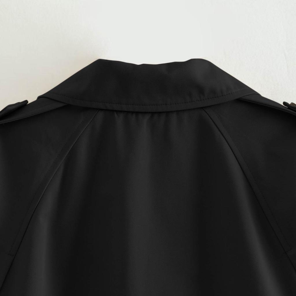 Women's Spring And Autumn Solid Color Long Sleeve Short Windbreaker Jacket