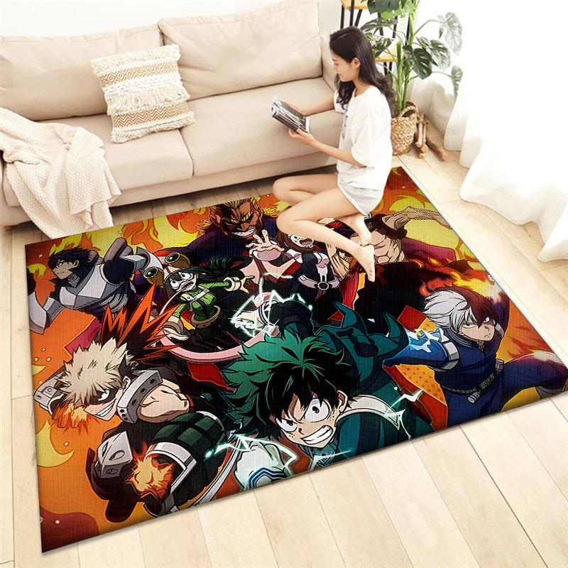 My Hero HD Printed Carpet Living Room Home Decor Sofa Table Rug Anti Slip Chair Cushion Lounge Mat Picnic Camping  Art