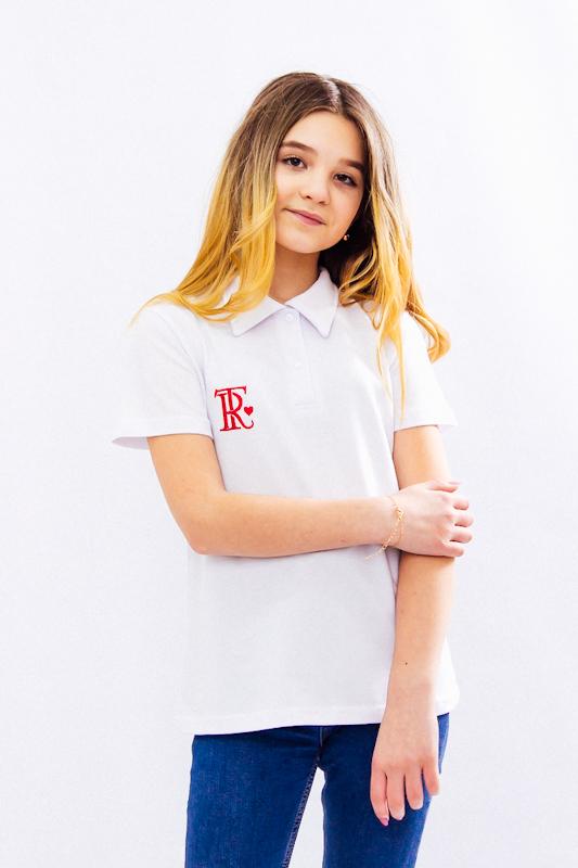 

Girls’ Polo T-Shirt – Breathable Cotton & Embroidered Chest, Summer, 6212-091-22 HC 128 білий