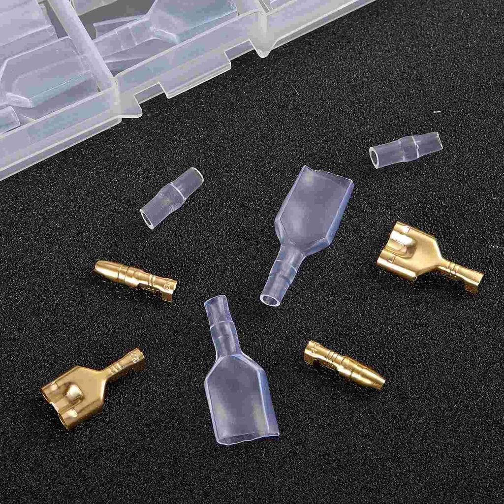 Litorange Double Bullet Terminal Set, 240 Pieces CA/CW104 Bifurcated Male/Female