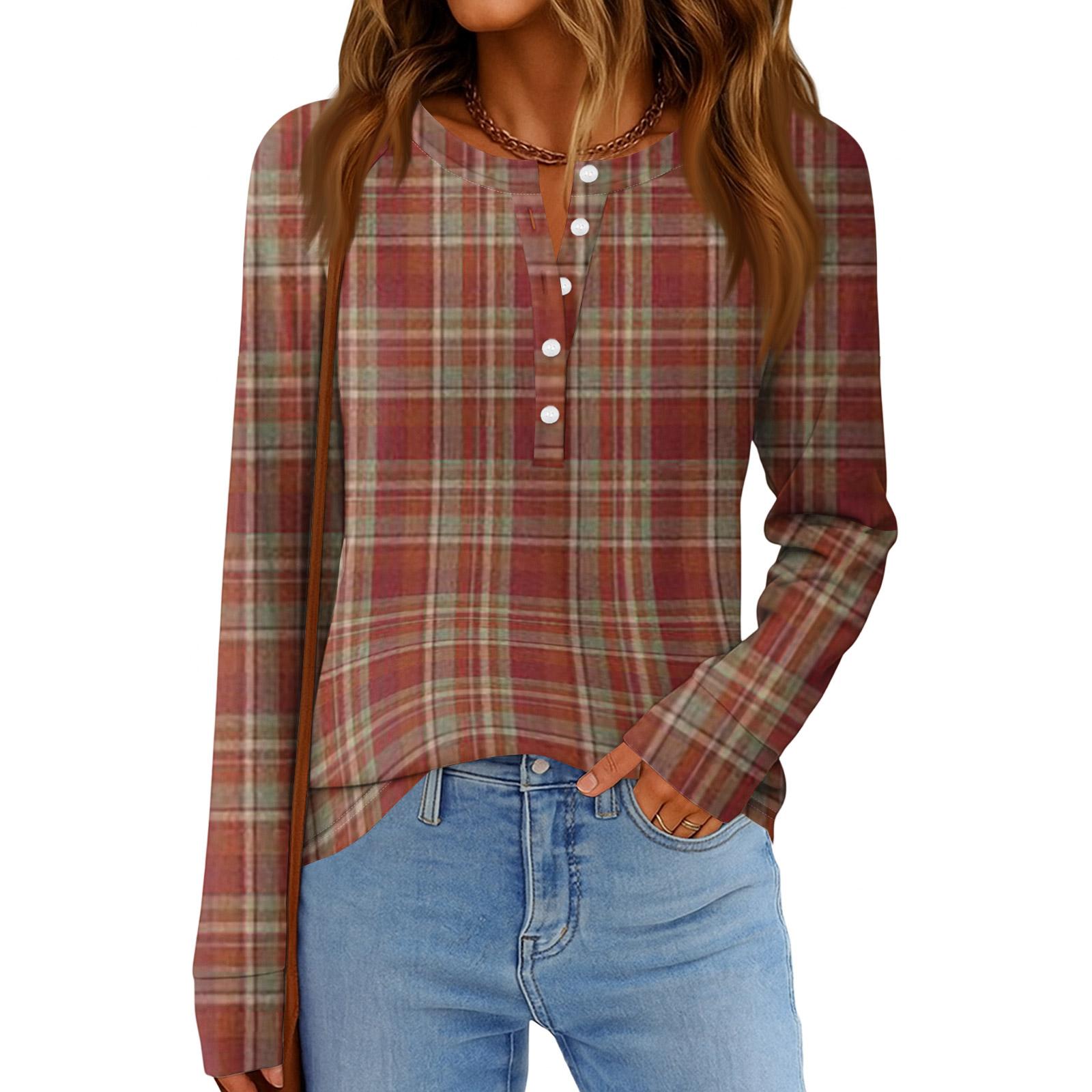 

Женская мода Свободный топ с длинным рукавом и круглым вырезом в повседневном стиле XXL киноварь