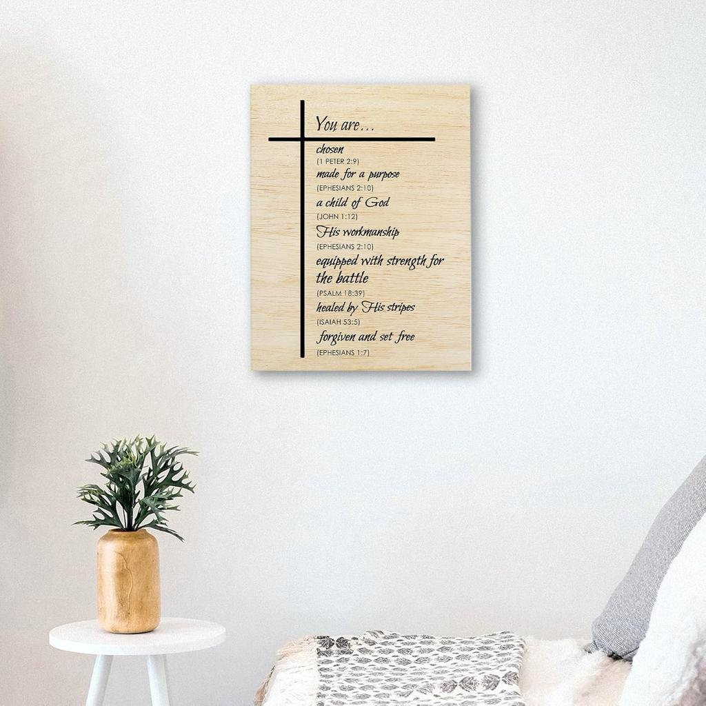 WODMIS Bible Verses Christian Wall Decor Framed Canvas Art - Scripture Religious Home Decorations for Living Room, Bedroom - pirational 11x14 Wall