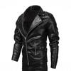 Autumn new European and American trendy men's locomotive multi-zipper leather jacket, large size leather jacket B