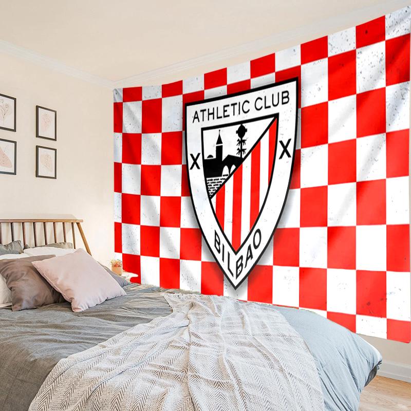 Athletic Club Bilbao Crest Tapestry, Unique Design Tapestry, Wall Decor for Bedroom,Livingroom, Playroom,Heartwarming Fan Holiday Gifts