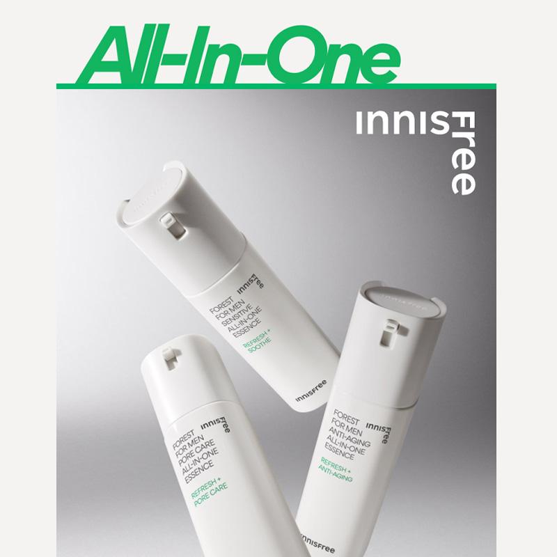 Innisfree Forest for Men All-in-One-Essenz 100 ml – 3 Sorten: Anti-Aging / Sensitive / Porenpflege (7 Optionen)