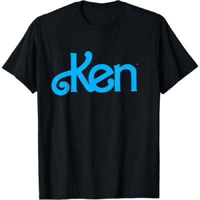 Barbie Ken 1980er Logo T-Shirt, Herren Classic Fit Schwarz Small
