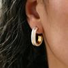 Luxurious Titanium Steel Geometric Stud Earrings for Women - Simple, Non-Fading, High-End Feel