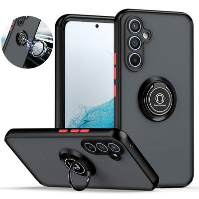 Armor Magnetic Holder Ring Case For Samsung Galaxy A15 A25 A35 A55 A14 A34 A54 A13 A23 A33 A53 A52 A72 Hard PC Matte Back Cover