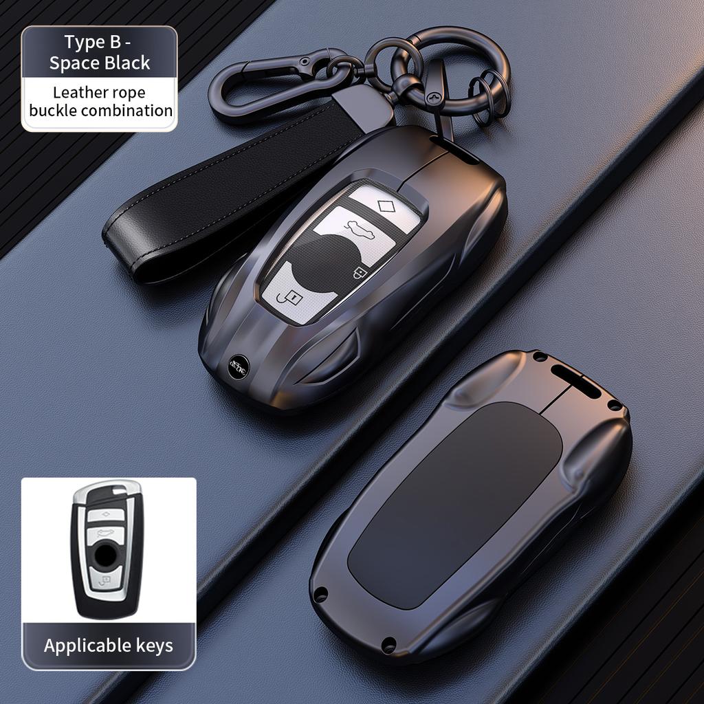 Suitable for BMW 3 5 7 Series X3 X5 X7 iX3 2011-2026 3/4 Button Blade and Vintage Car Smart Keychain Key Case Case