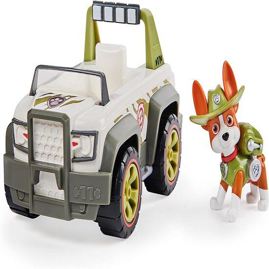 Paw Patrol Tracker’s Jungle Cruiser Vehicle with Collectible Figure, Length 14cm