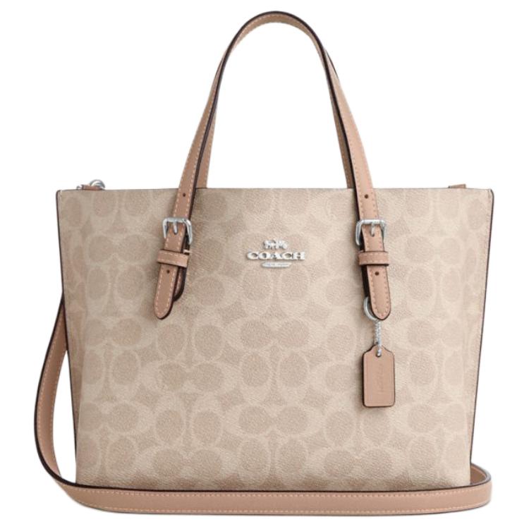 Coach Mollie Tote 25 Signature Canvas CV965-SVPWH Basic Set (Bag+Dust Bag)
