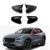Car Rearview Side Mirror Cover For Mazda CX30 CX-30      Wing Cap Exterior Door Rear View Case Trim Sticker
