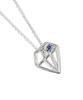 Bonbeau Diamond Silver Necklace 925 Silver Diamond Pendant Silver Necklace