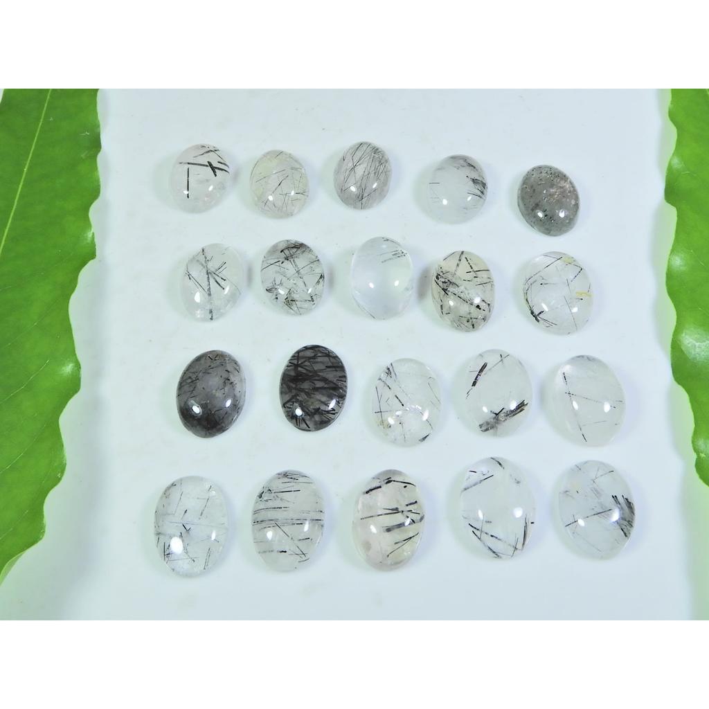 10X13MM Natural Black Rutile Oval Cabochon Loose Gemstone 20 Pcs Lot A-251
