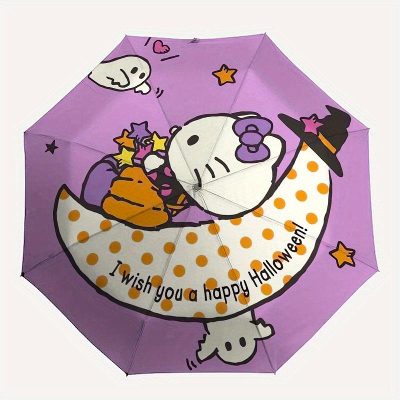 1pc Halloween Ghost Stars Moon Umbrella with Plastic Handle,Suitable for All Seasons Home Travel Outdoor UmbrellaSanlio335