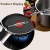 1Pcs Stainless Steel Pot Clip Silicone Anti Scald Grip Easy Fixed for Spoon Spatula Fork Holder Kitchen Accessories Tools