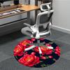 1pc Floral Pattern Office Round Rug, Non-slip, Soft and Durable Office Rug for Interior Decoration, Perfect for Office, Beautiful Decoration yy2603230