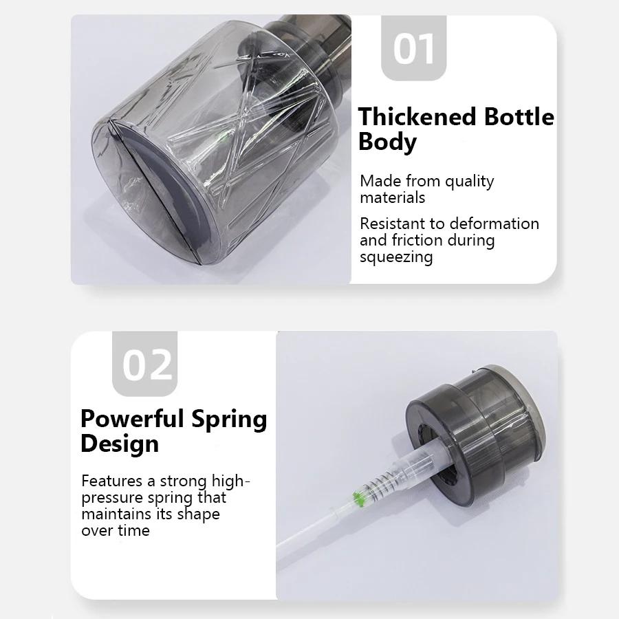 Empty Pump Dispenser Refillable Bottle Nail Manicure Cleaner Makeup Remover Container Press Bottle